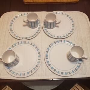 Mikasa Jonas Roberts Cera Stone Del Rio Japan Cups & Plates Snack Set MCM NEW